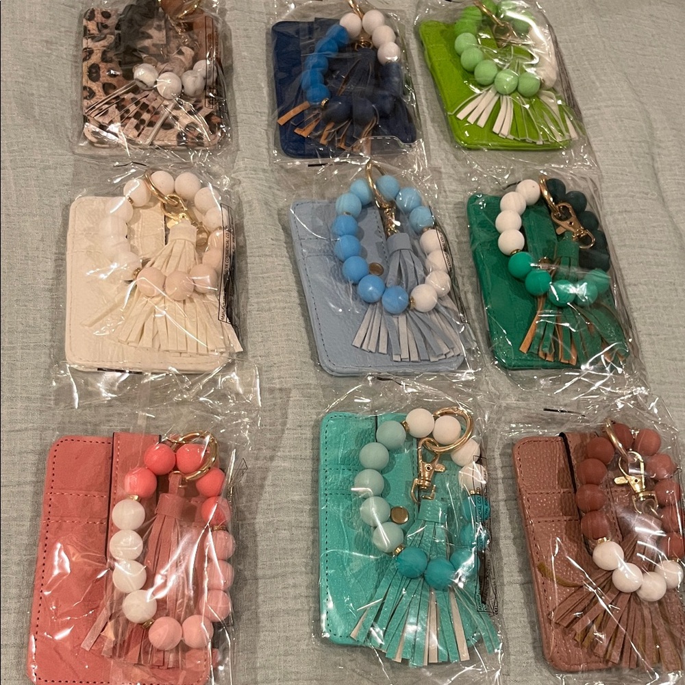 Card Holder with Tassel and Beaded Keychain - Picture 8 of 8